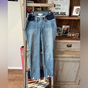 Madewell maternity raw hem skinny jeans size 26